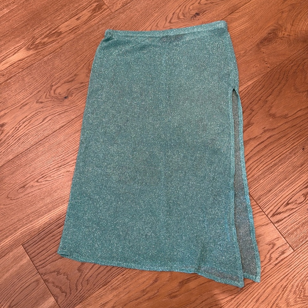 Beautiful green shimmery skirt. Purchased at Narwhal in Toronto